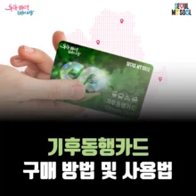 기후동행카드-구매방법-사용법