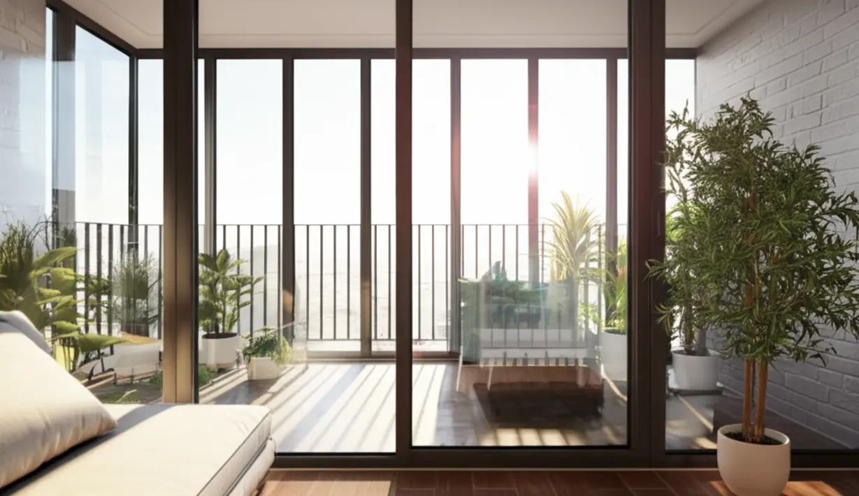 Apartment Balcony Being Utilized as Living Space