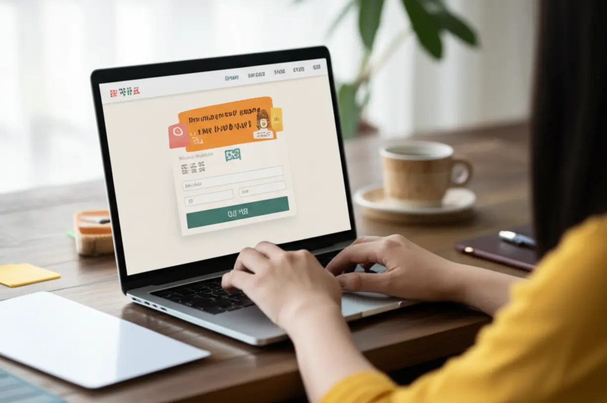Person-applying-for-single-parent-family-support-benefits-online-through-the-Korean-government