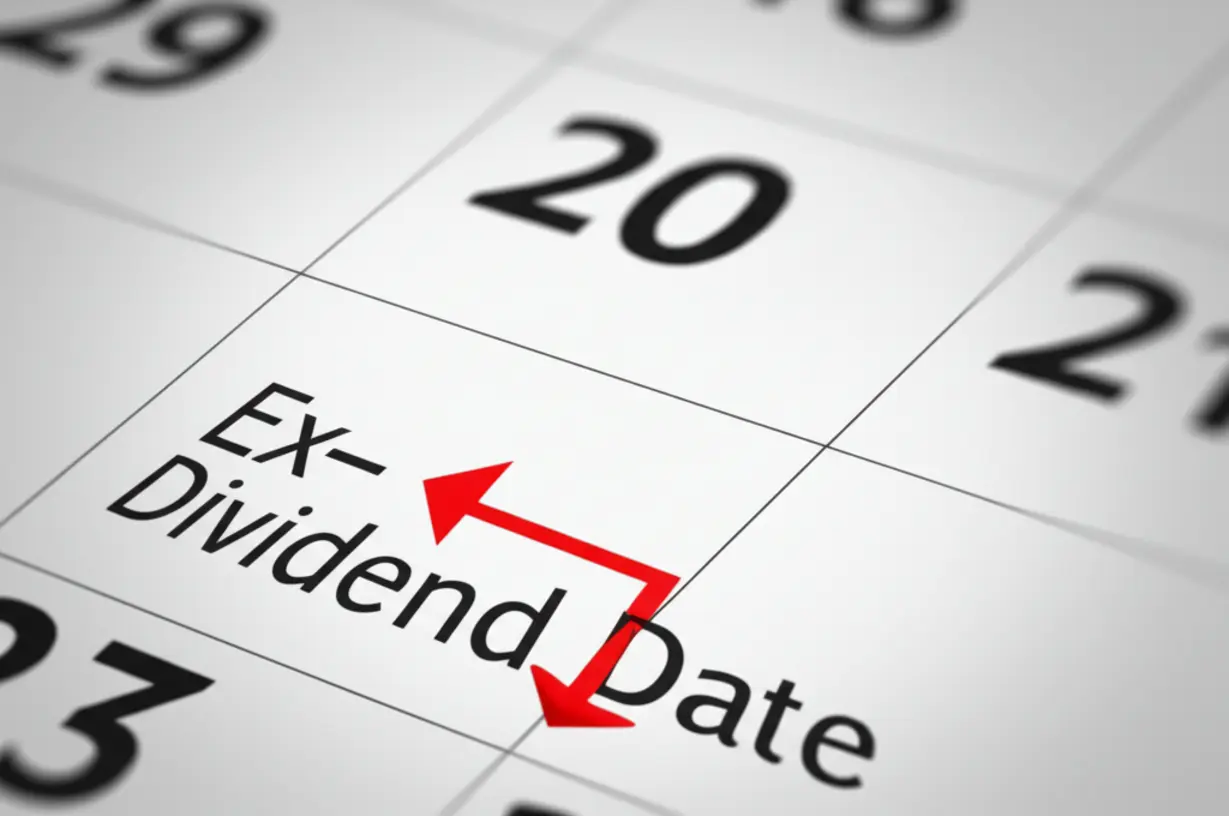 Ex Dividend Date Calendar Concept