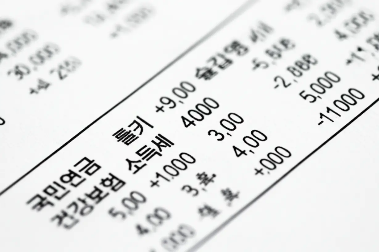 Detailed-view-of-a-Korean-payslip-showing-deduction-categories-like-national-pension,-health-insurance,-and-income-tax.