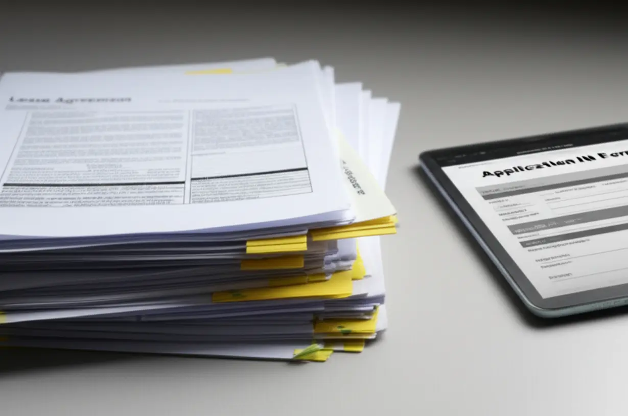 A-collection-of-documents-required-for-the-rent-support-application.