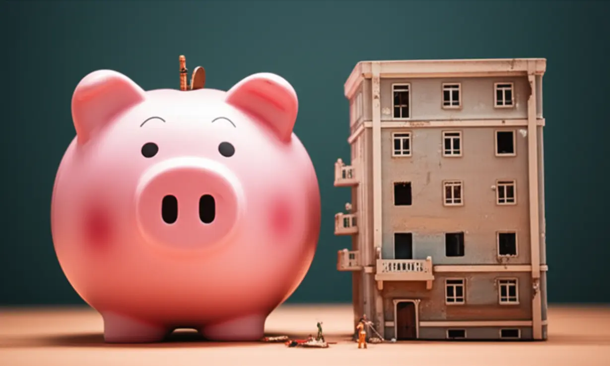 미래-수선을-위한-장기수선충당금을-상징하는-저금통과-아파트-건물-그림