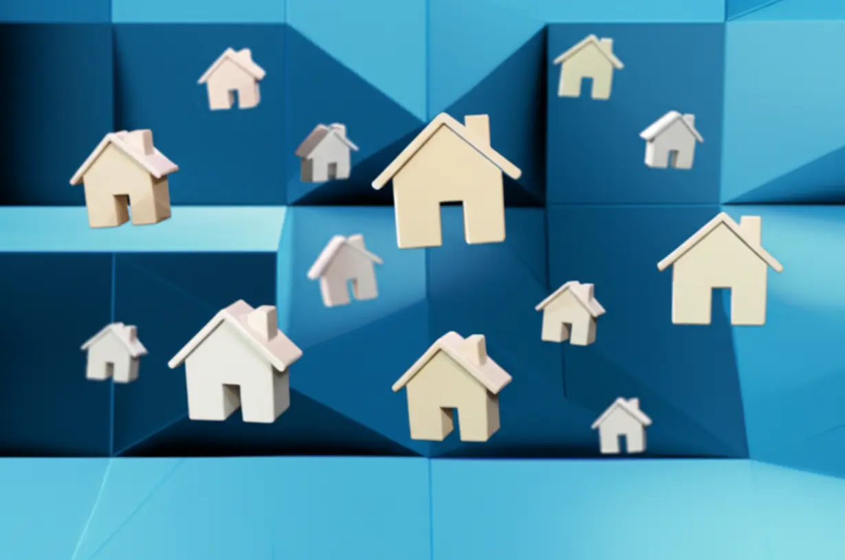 남은-집-아이콘을-선택하는-모습의-귀여운-3D-이미지