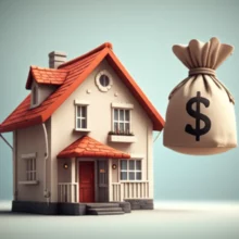 아기자기한-주택과-돈이-가득-담긴-귀여운-돈주머니-3D-이미지.-전세보증금-반환-및-전세퇴거자금대출-주제를-상징합니다.