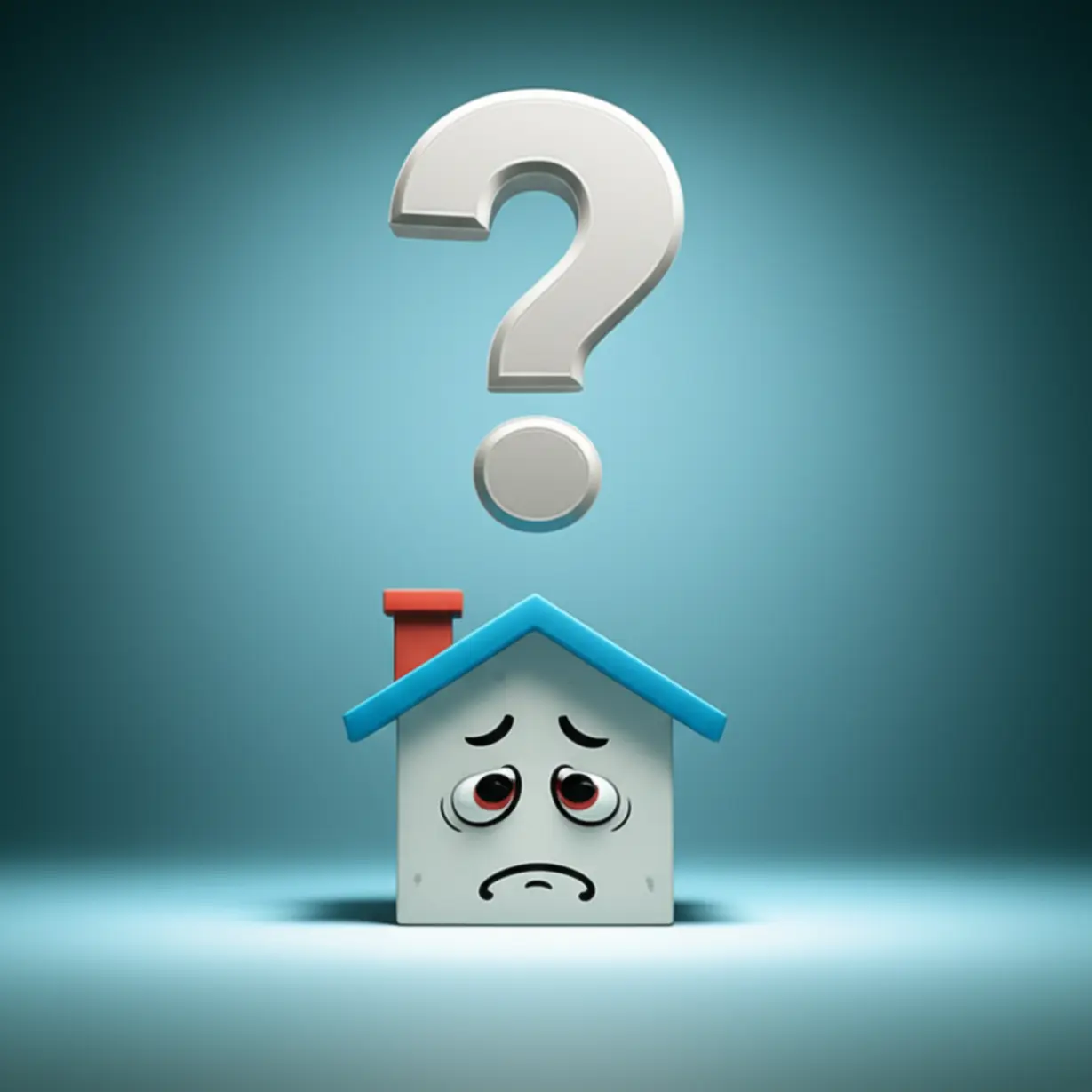 주택-위에-큰-물음표가-떠-있는-귀여운-3D-이미지.-전세보증금-반환에-대한-걱정과-어려움을-상징합니다.