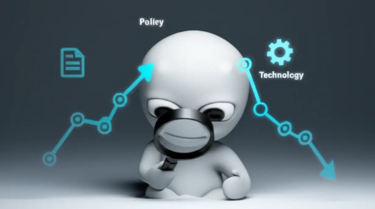 원전-해체-관련주-투자-시-정부-정책,-기술력-등을-신중하게-살펴보는-귀여운-캐릭터-3D-이미지,-주식-투자-유의사항.