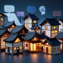 한국-부동산-시장의-양극화와-정책-영향을-상징하는-다양한-형태의-집과-정책-서류를-표현한-귀여운-3D-이미지
