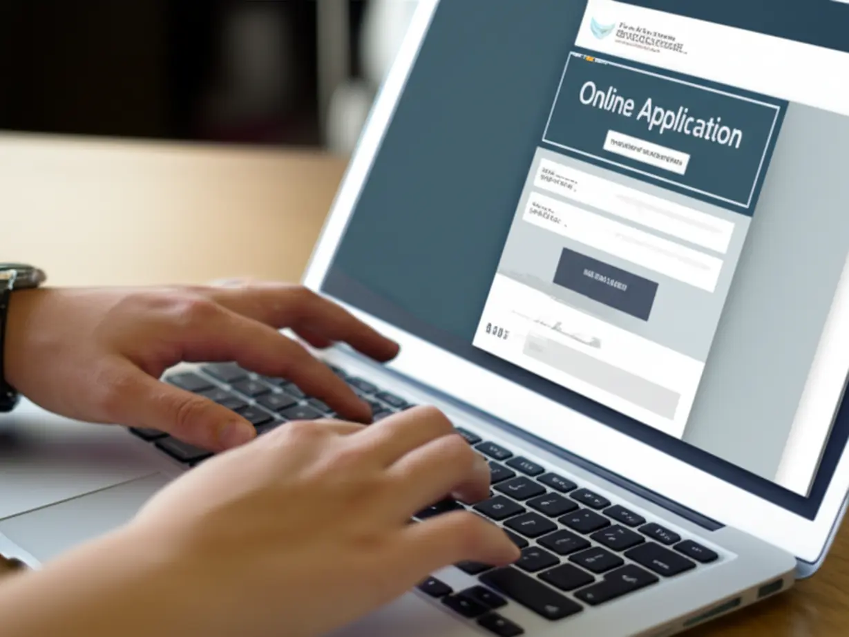 Hands-typing-on-a-laptop-during-an-online-application-process.