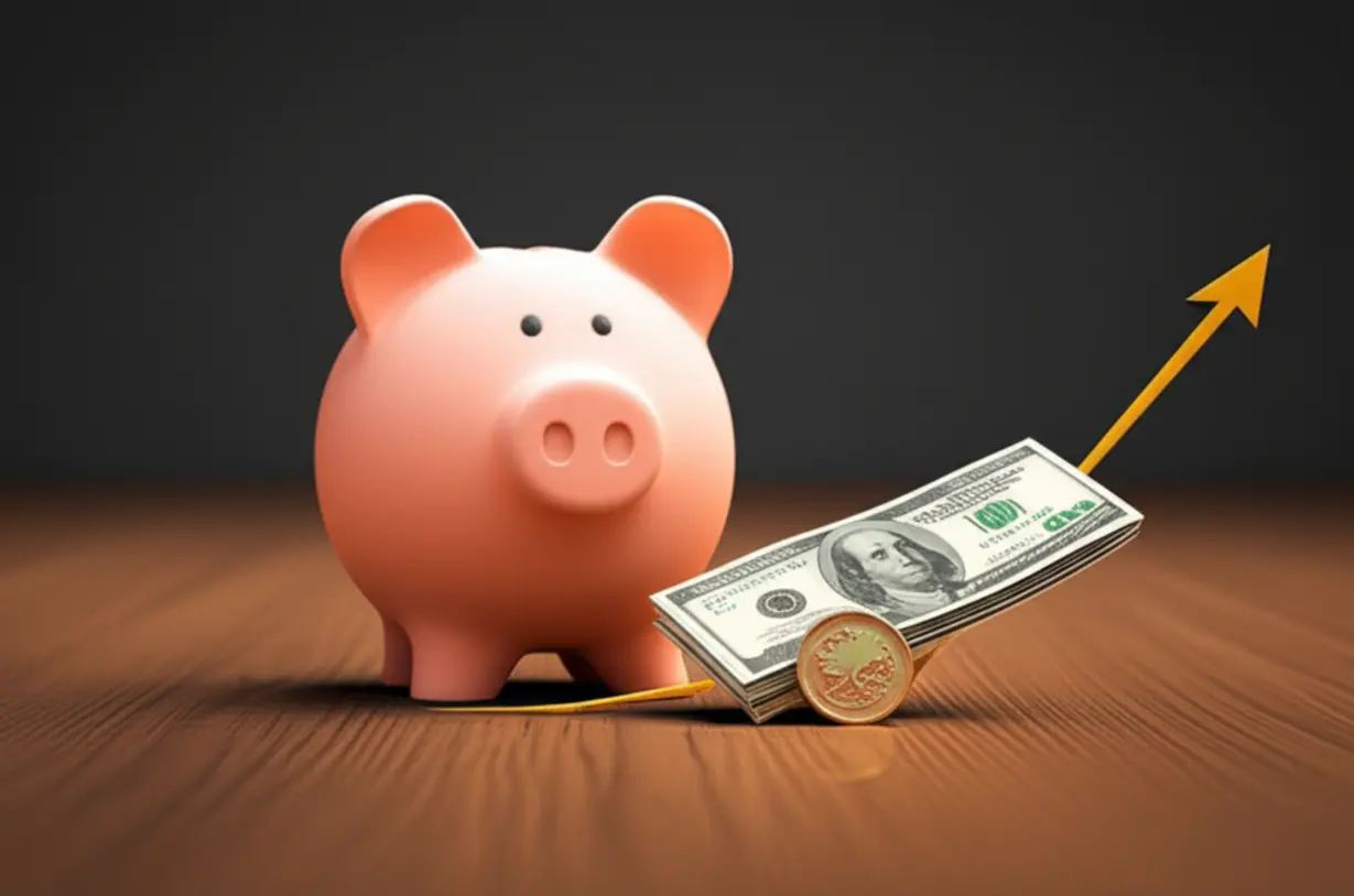 가계-대출이-갑자기-늘어난-상황을-귀여운-저금통과-그래프로-표현한-이미지입니다.-정책-대출-증가의-배경을-설명할-때-활용할-수-있습니다.