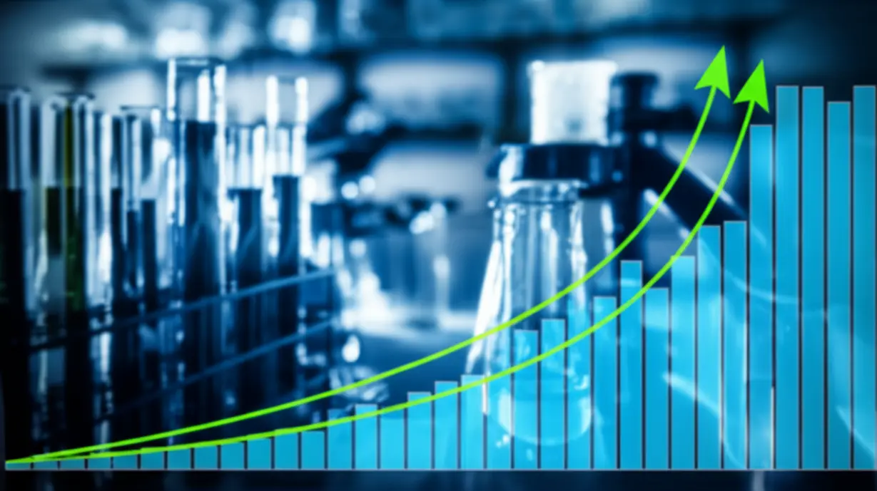 Financial-charts-showing-inflated-profit-alongside-R&D-imagery