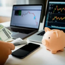 Hands-managing-money-and-investments,-symbolizing-building-wealth-from-a-salary.