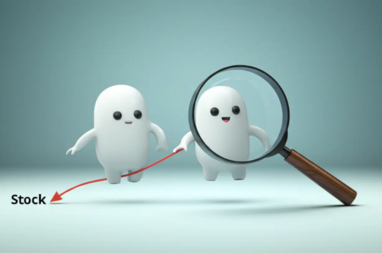 Cute-3D-graphs-showing-the-stock-market-line-moving-ahead-of-the-real-estate-market-line,-indicating-a-leading-relationship.