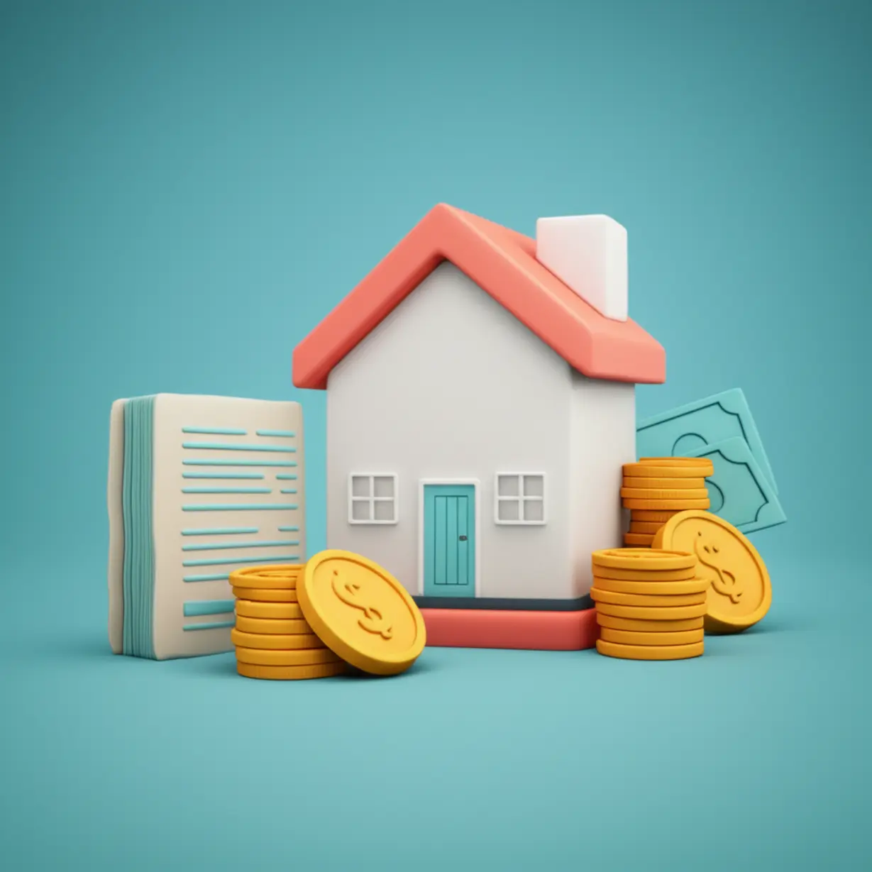 다자녀-특별공급-신청에-필요한-청약통장-소득-자산-기준을-나타내는-3D-이미지