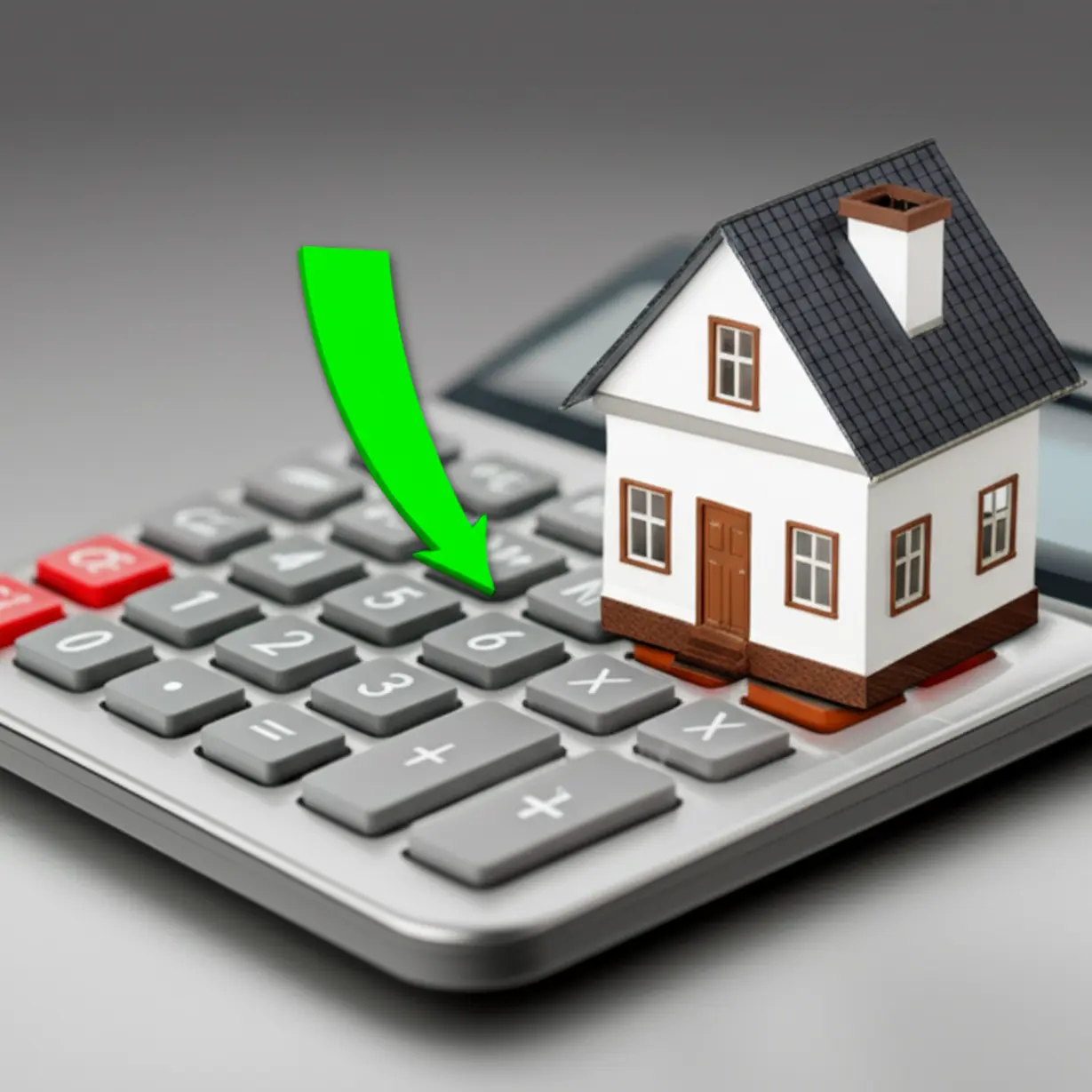 집이-계산기-위에-놓여-예상-연금액을-계산하는-모습을-표현한-귀여운-3D-이미지
