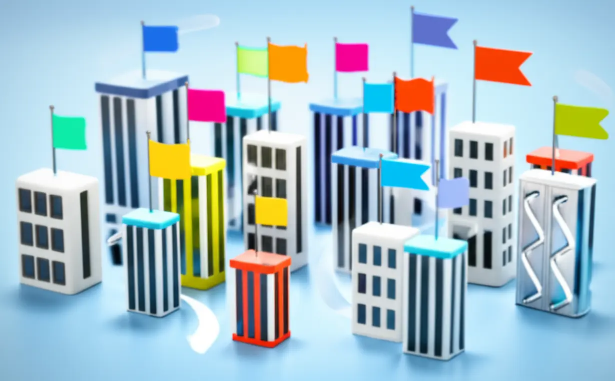Illustration-of-different-companies-participating-in-a-work-schedule-pilot-program