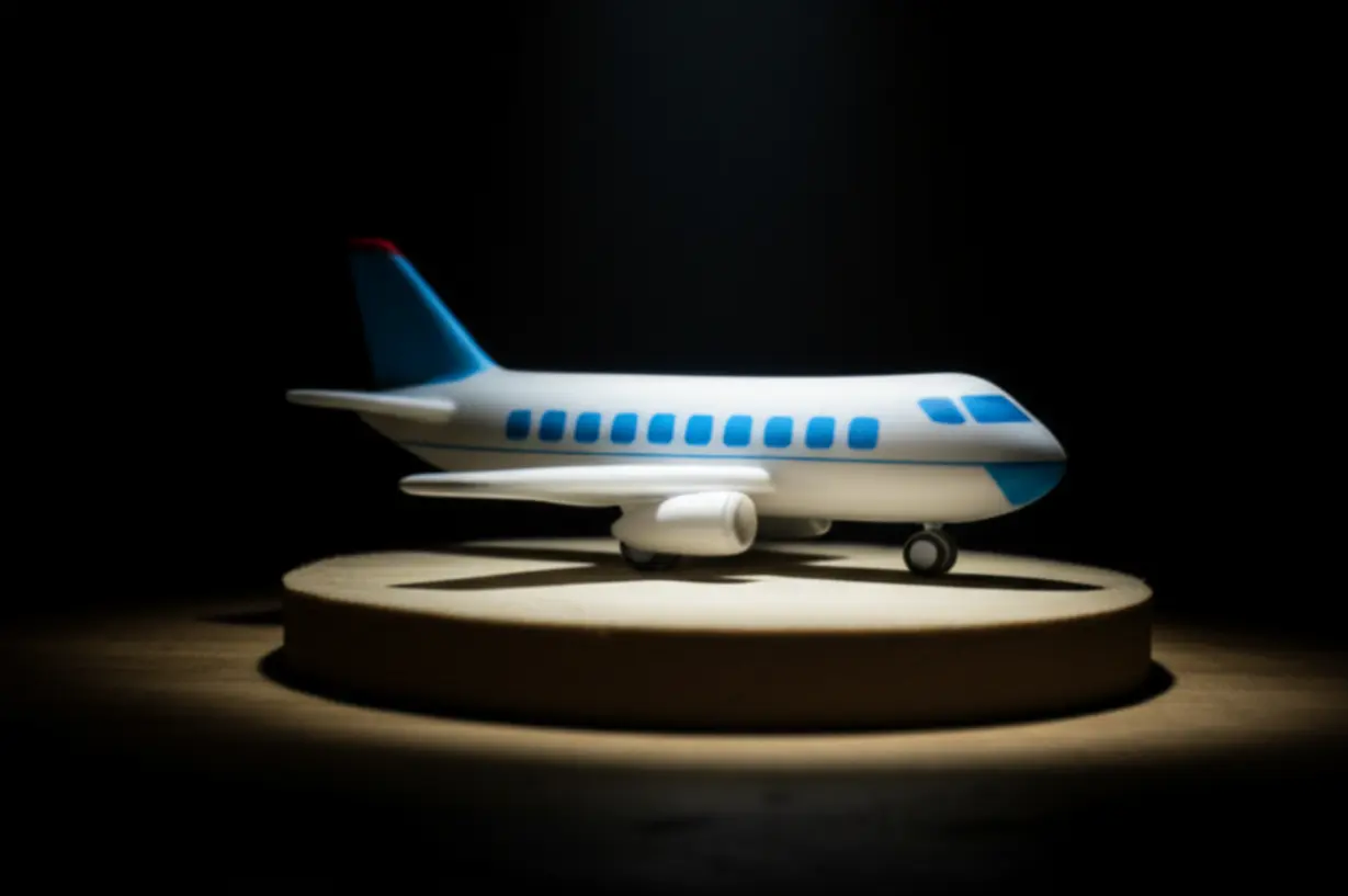 박주미-님의-아시아나-모델-시절과-배우-활동-시작을-상징하는-귀여운-3D-비행기와-무대-이미지