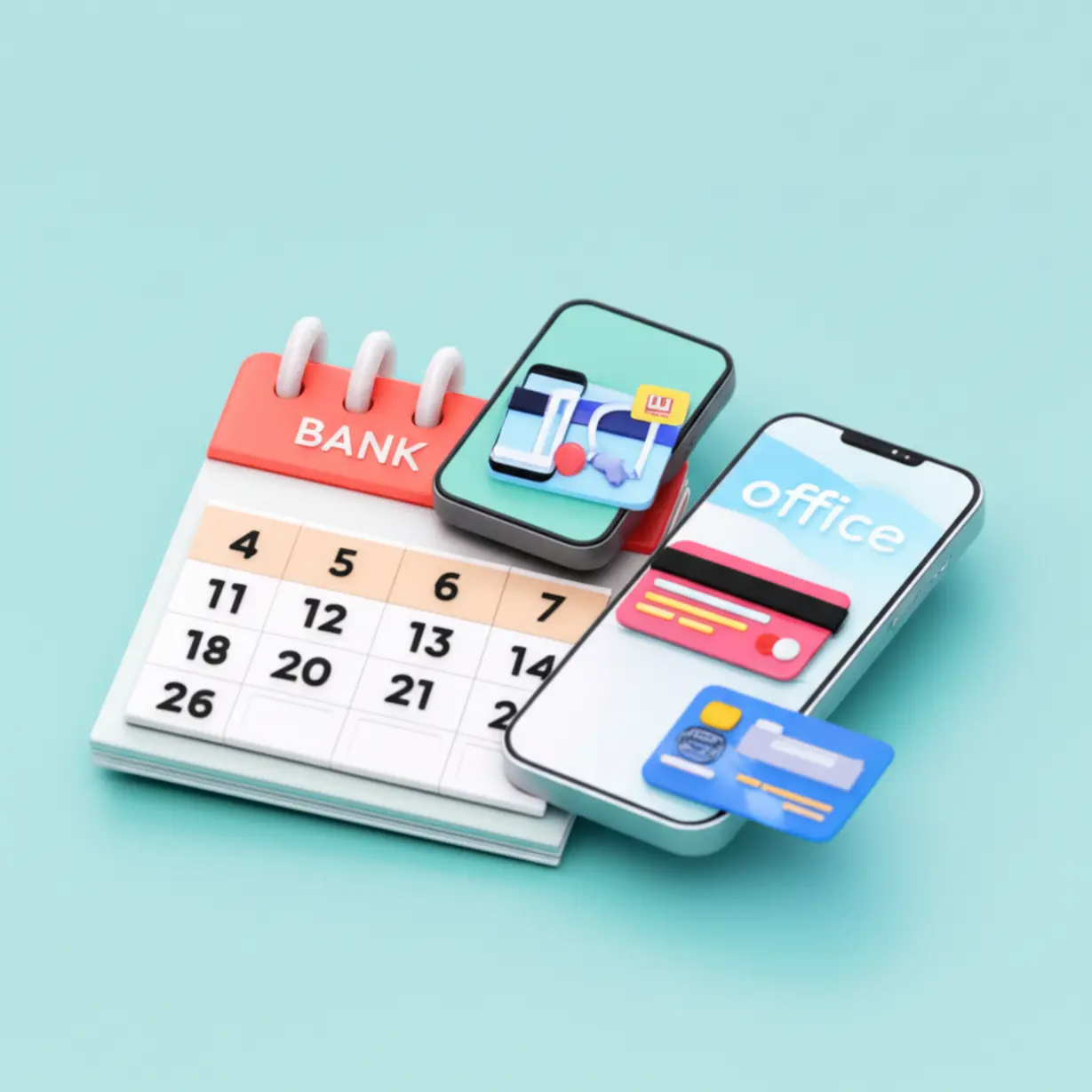 민생회복지원금-소비쿠폰-신청-기간과-다양한-신청-방법을-안내하는-귀여운-3D-이미지.-달력과-스마트폰,-카드를-상징하는-그림들이-함께-있습니다.