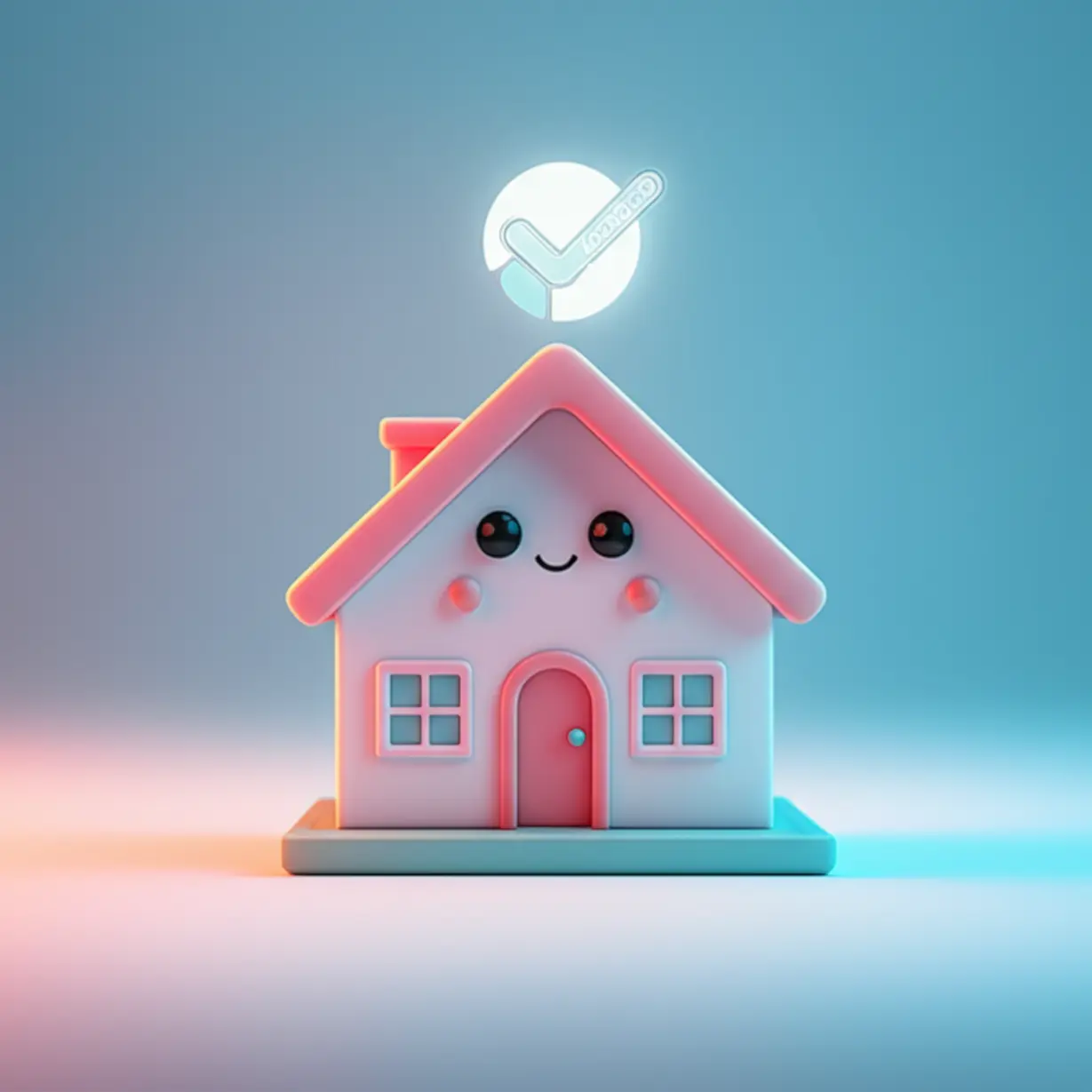 카카오뱅크-마이너스통장-발급-대상이-되는-직장인을-상징하는-안정적인-집-모양입니다.-대출-승인을-의미하는-밝은-표식이-보입니다.