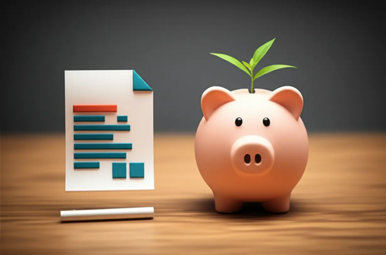 국민연금-보험료-인상-안내문을-확인하고-노후를-준비하는-모습을-나타내는-귀여운-3D-이미지