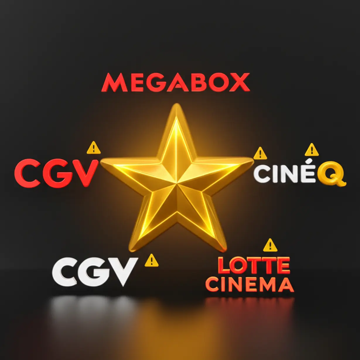 주요-극장별-영화-할인-팁과-주의사항을-보여주는-3D-일러스트.-CGV,-롯데시네마,-메가박스,-씨네큐-로고가-있으며,-각-극장마다-적용-가능한-추가-할인과-유의사항이-있음을-시각적으로-나타냅니다.-영화-관람-시-유의할-점.