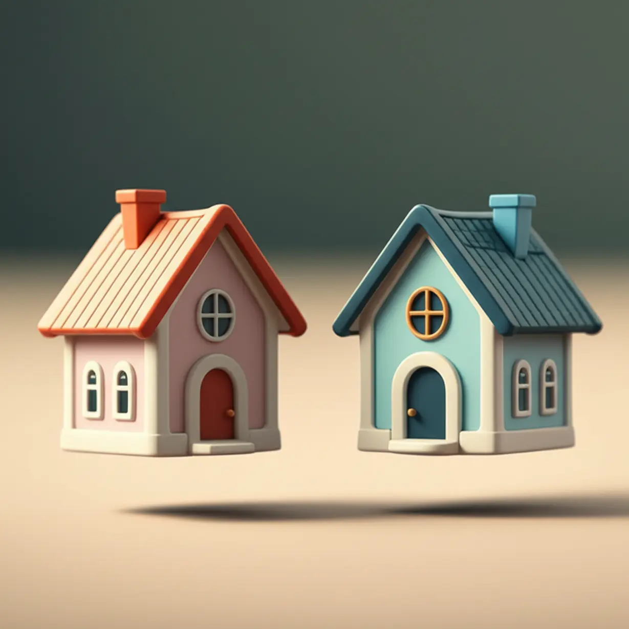 박주미-님과-남편의-만남과-결혼을-상징하는-귀여운-3D-집-두-채가-가까워지는-이미지