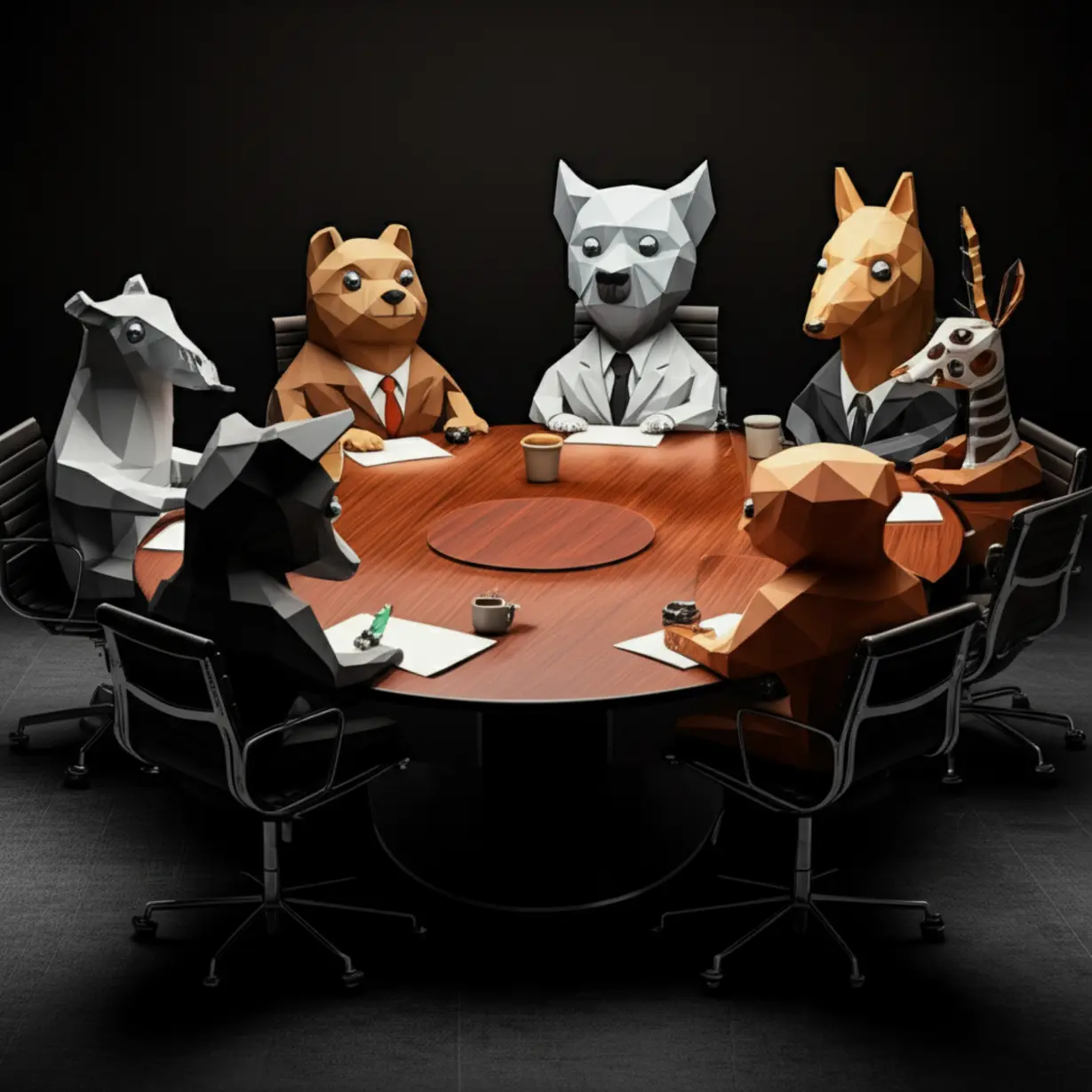 다양한-주주들의-의견을-대표하는-이사회-구성원을-보여주는-3D-그림