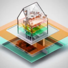 내-집-마련을-위한-부동산-면적-개념을-시각적으로-보여주는-귀여운-3D-집-그림.-전용면적,-공급면적,-계약면적의-포함-관계가-투명한-층으로-표현되어-있습니다.-부동산-면적-개념-이해에-도움이-되는-이미지입니다.