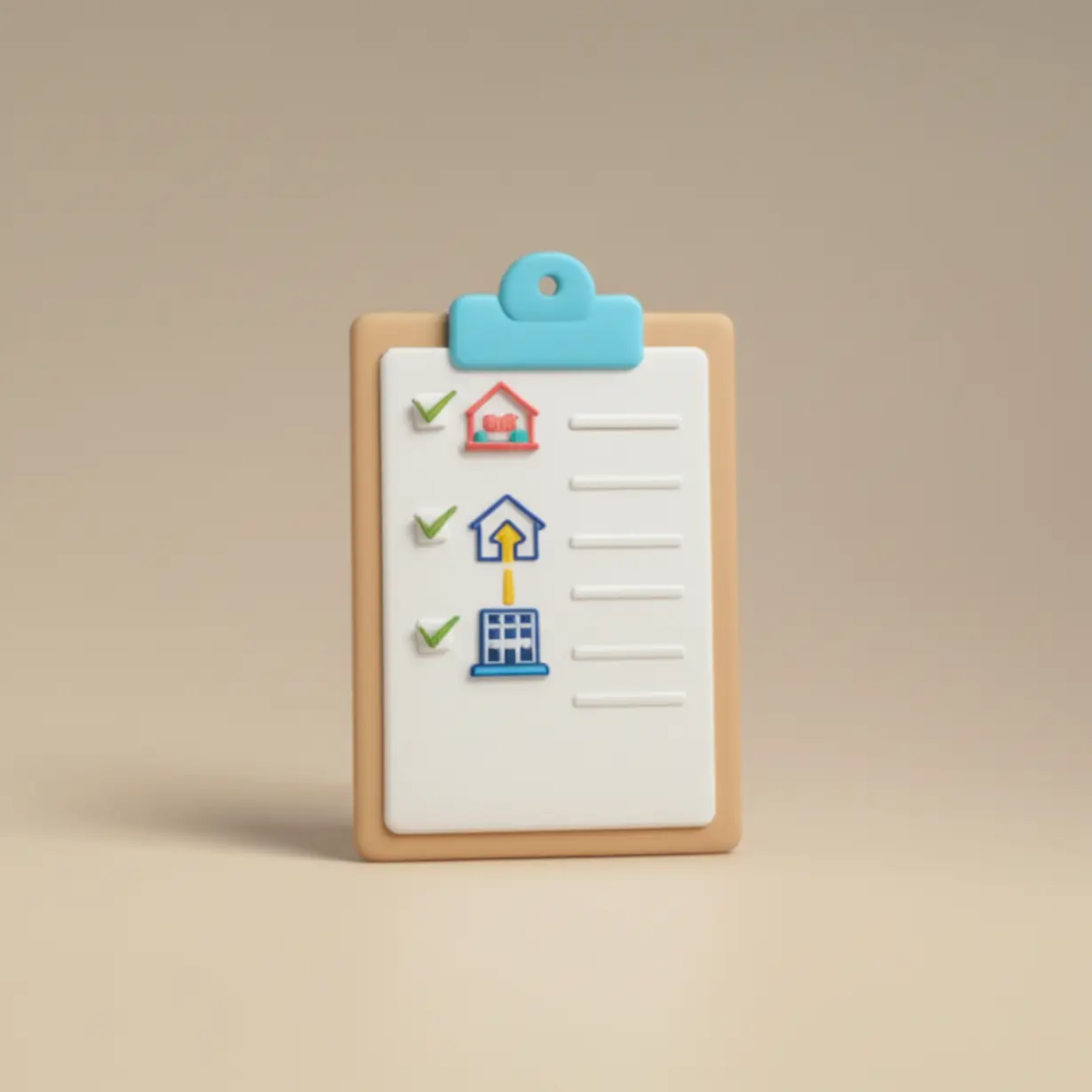 부동산-면적-확인을-위한-중요한-체크리스트가-있는-귀여운-3D-그림.-실사용-면적,-공급면적,-계약면적,-전용률-등-중요한-부동산-용어를-꼼꼼히-확인할-것을-상징하는-이미지입니다.