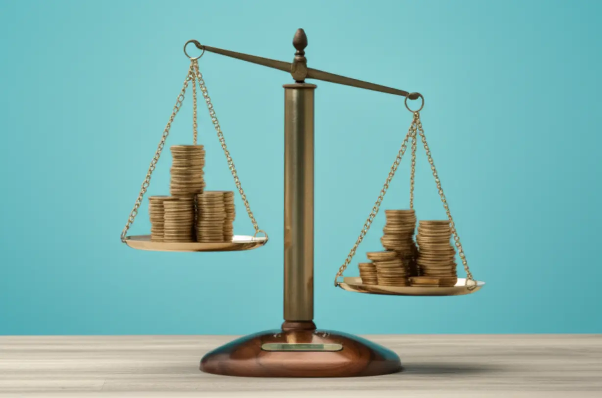 상법개정안의-불균형을-표현한-3D-저울-그림