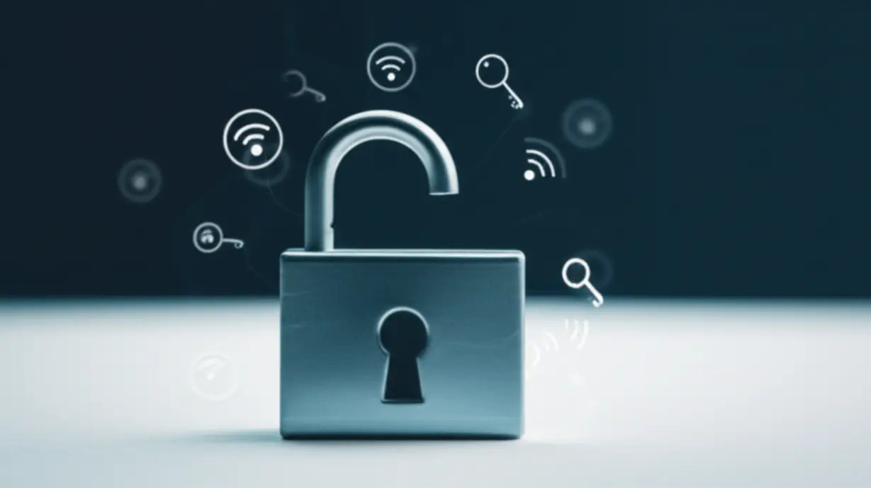 온라인-보안-취약점을-상징하는-열린-자물쇠와-디지털-기호-3D-이미지,-유해-콘텐츠로-인한-온라인-안전-위협