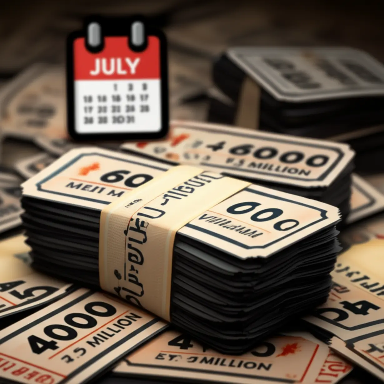 영화-6천원-할인권의-자세한-내용을-보여주는-3D-일러스트.-쌓여있는-영화표-더미와-450만장-배포-수량,-사용-기간을-나타내는-달력-이미지가-있어-영화-할인-정보를-한눈에-알아보기-쉽습니다.