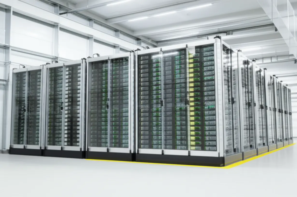 효율적으로-쌓여있는-ESS-에너지저장장치-시설.-재생에너지의-안정적인-공급을-돕는-핵심-기술과-관련-기업들의-성장을-보여줍니다.