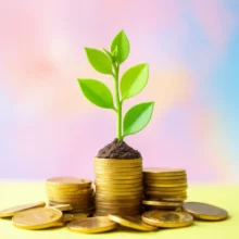 민생회복지원금-신청을-상징하는-돈-꾸러미와-새싹-이미지