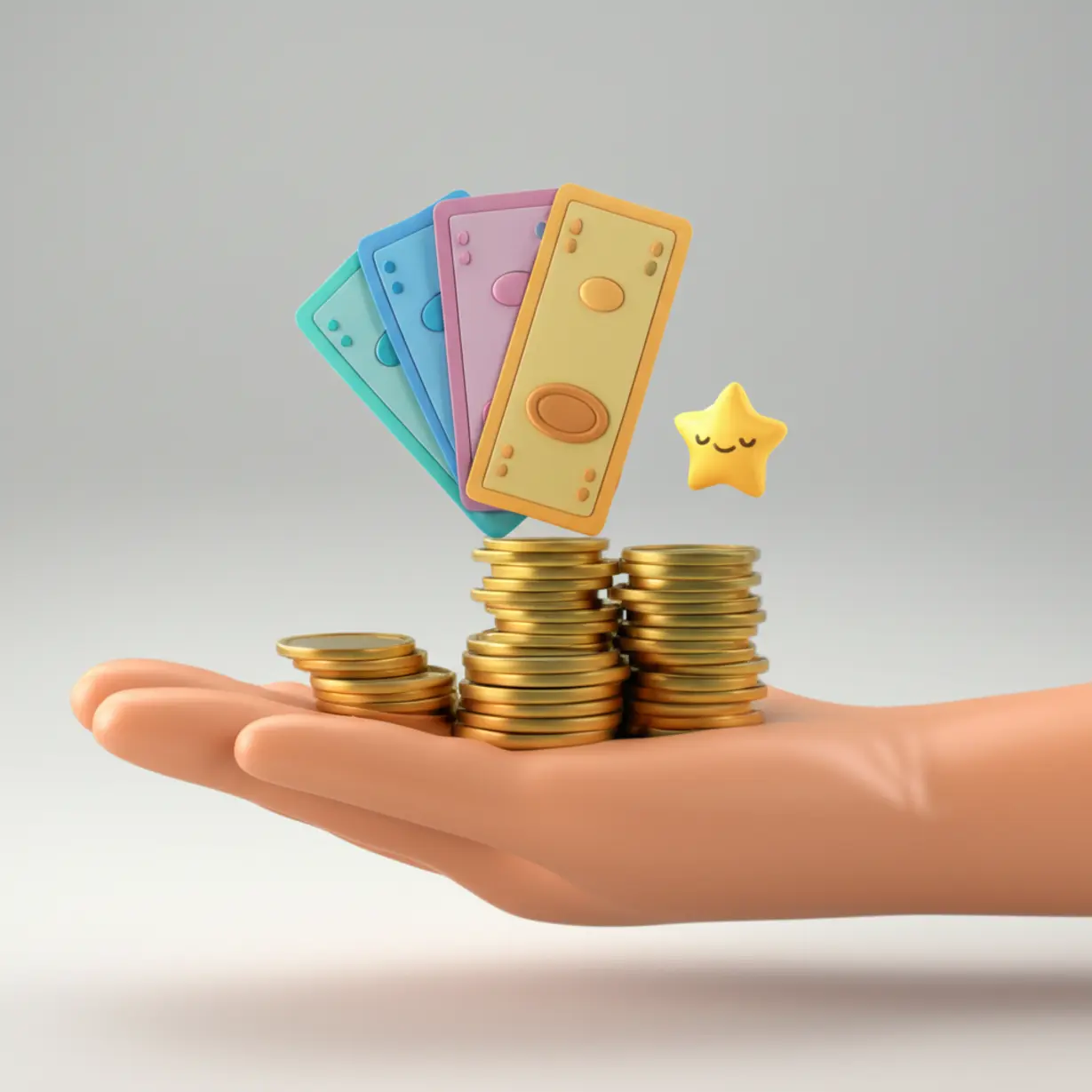 내일배움카드-훈련장려금-혜택을-상징하는-손에-들린-동전과-지폐