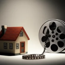 배우-박주미-님의-가정-생활과-연기-활동의-조화를-상징하는-귀여운-3D-집과-필름-릴-이미지