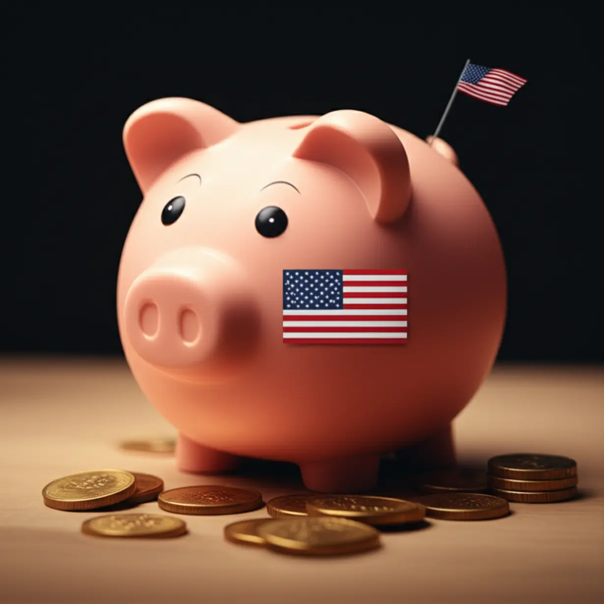 미국-IRA-세액공제(보조금)를-상징하는-귀여운-3D-돼지-저금통과-동전-이미지