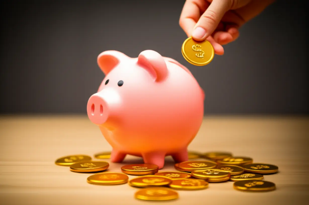 퇴직금의-중요성,-퇴직-후-자금을-상징하는-귀여운-저금통과-동전-이미지.