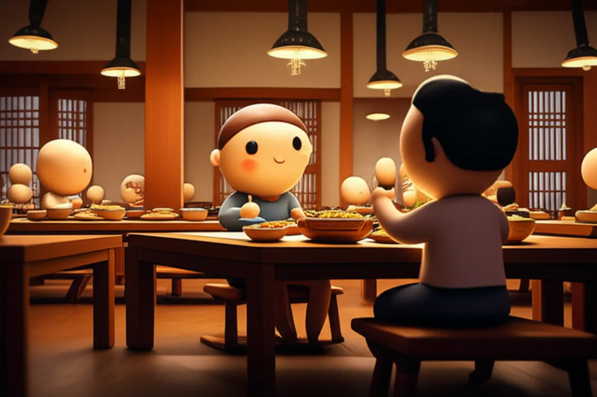 의정부-평양면옥-본점의-정겨운-실내-분위기.-많은-손님들이-평양냉면을-즐기는-모습.