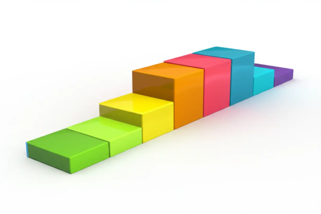 퇴직연금-의무화가-기업-규모별로-단계적으로-적용되는-과정을-나타낸-3D-이미지-쌓아올린-블록으로-표현.