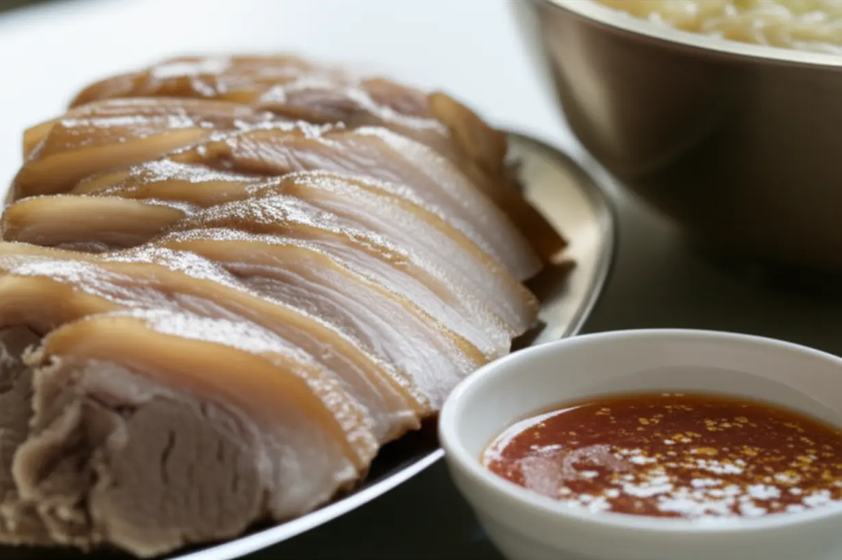 의정부-평양면옥-본점의-부드럽고-맛있는-돼지고기-수육과-특제-양념.-평양냉면과-곁들이기-좋은-별미-수육.