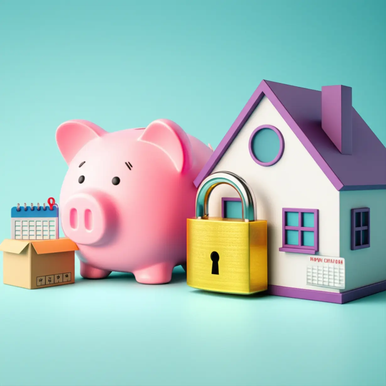 정부-부동산-정책의-핵심인-주택담보대출-규제와-전입-의무를-상징하는-귀여운-3D-이미지-돼지저금통과-달력