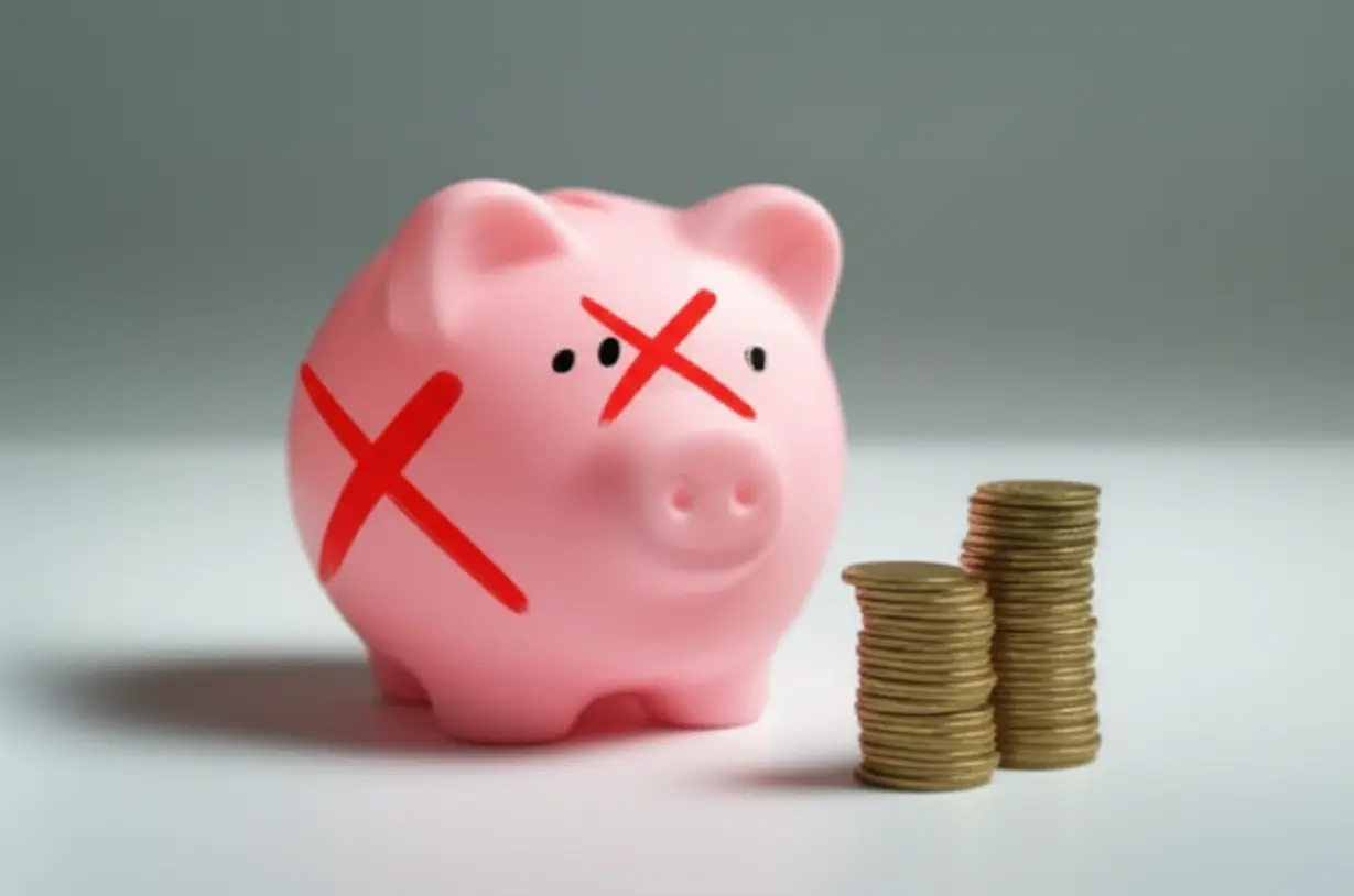 상해보험-통지의무-불이행으로-인한-보험금-삭감과-계약-해지-위험을-나타내는-귀여운-저금통-이미지.