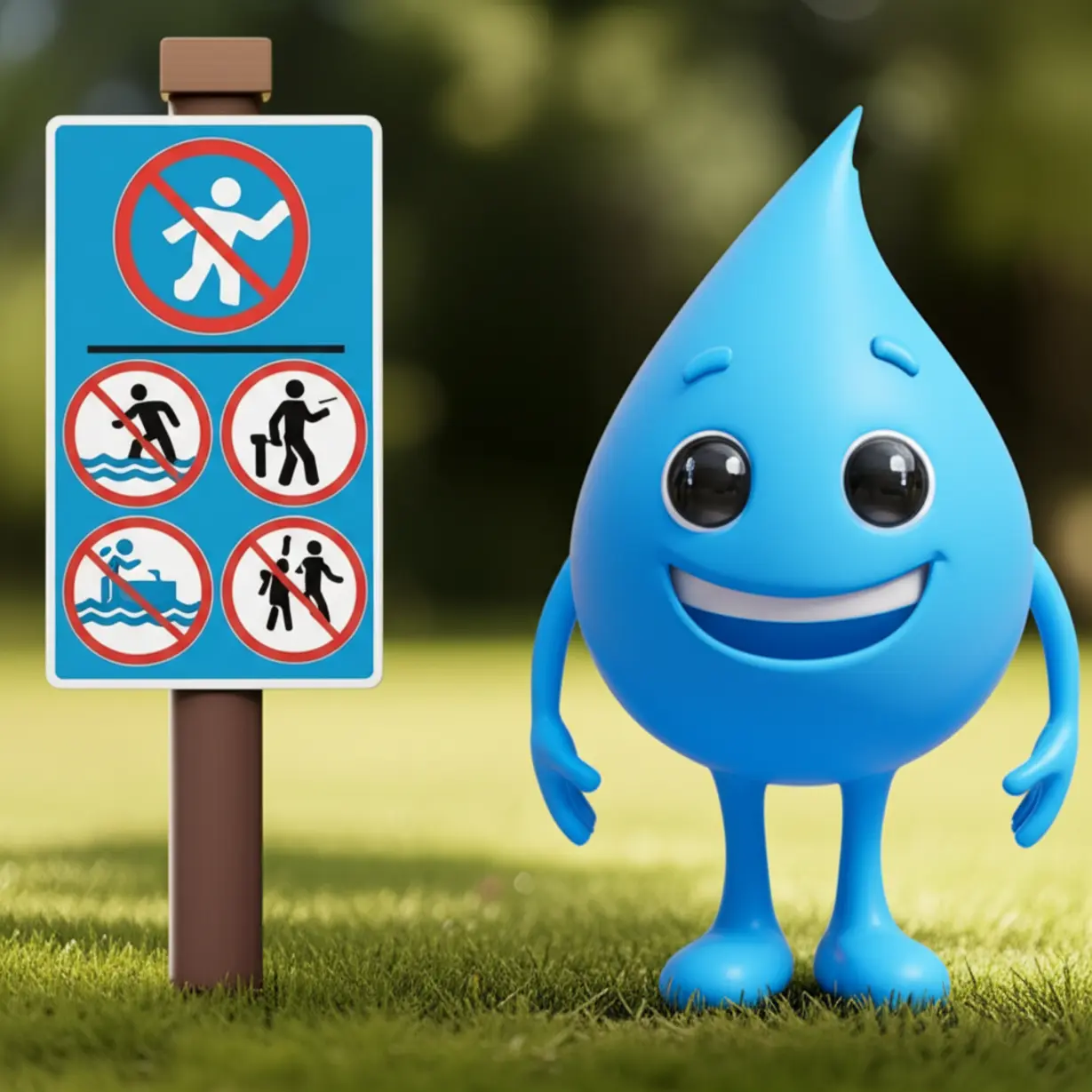 성동구-물놀이터-이용-안전-수칙-귀여운-3D-이미지-안내