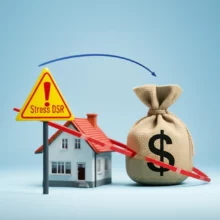 7월-1일부터-강화되는-스트레스-DSR-3단계-대출-규제로-인해-대출-한도가-줄어드는-모습을-귀여운-3D-이미지로-표현한-그림.-돈이-집으로-가는-길목이-좁아지거나-돈-가방-크기가-줄어드는-모습을-담고-있습니다.