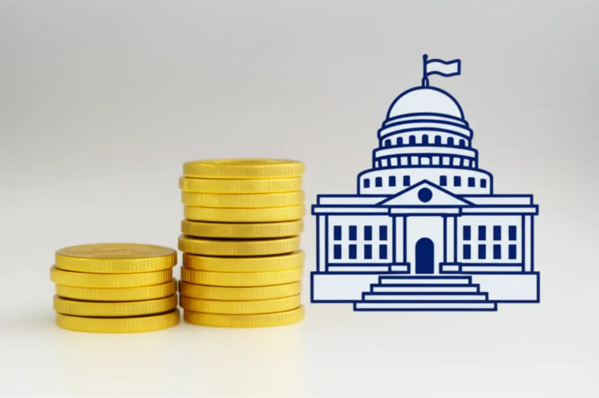 월급이-세금-부분과-실수령액-부분으로-나뉘어-국가에-납부되는-과정을-보여주는-귀여운-3D-그림.-원천징수를-상징합니다.