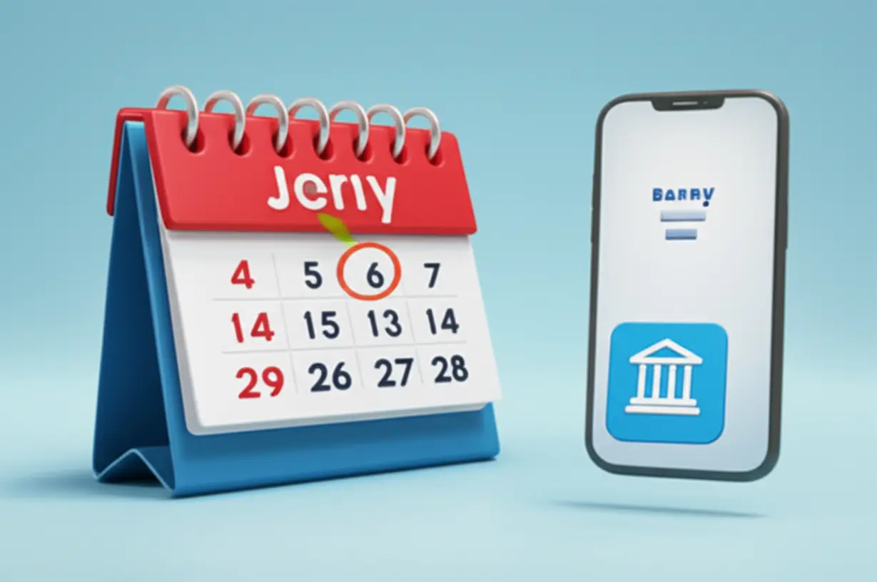 청년도약계좌-신청-기간을-표시한-달력과-모바일-은행-앱이-보이는-스마트폰-이미지입니다.