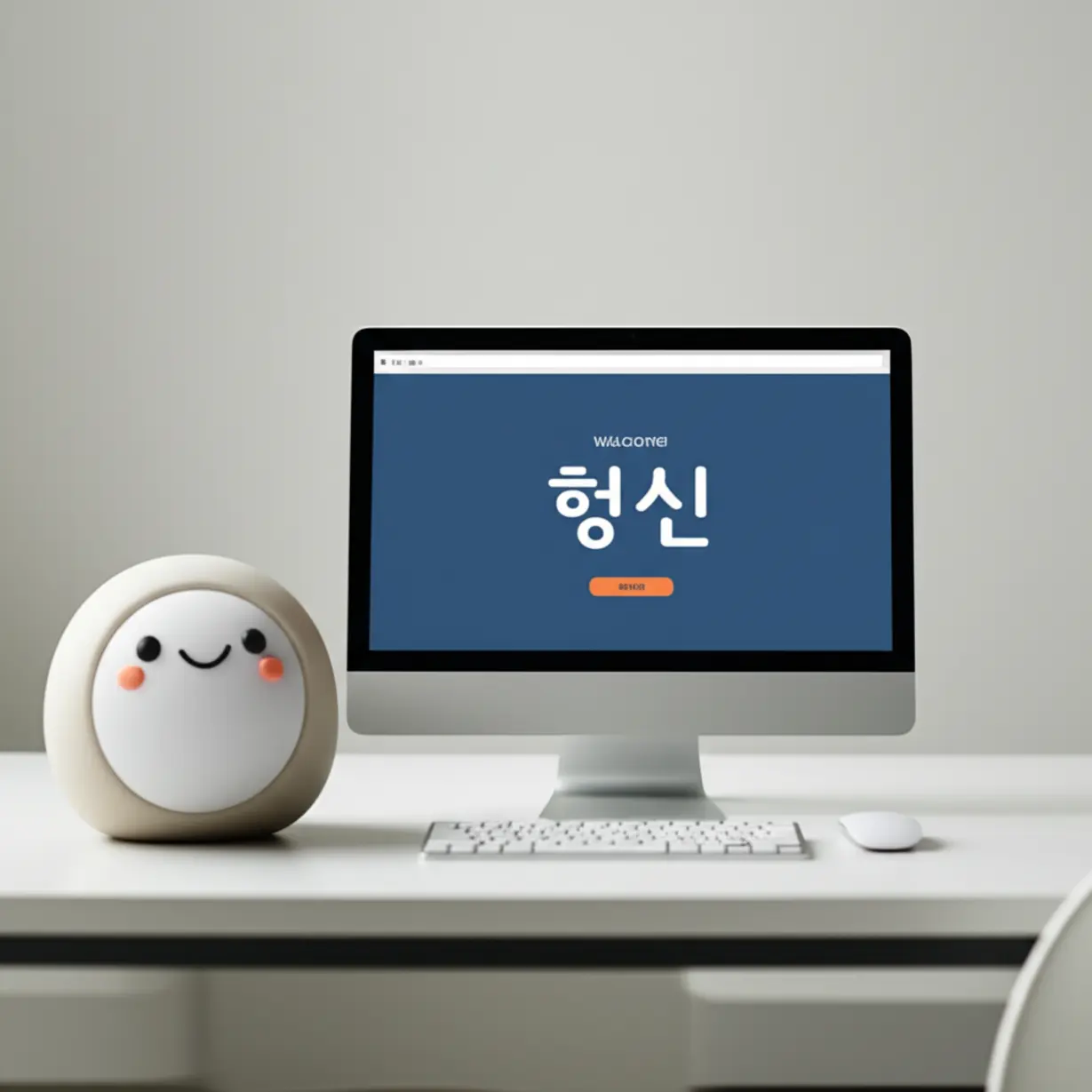 컴퓨터-화면에-로그인-페이지가-보이는-귀여운-3D-이미지.-고용산재보험-토탈서비스-접속-과정을-상징합니다.