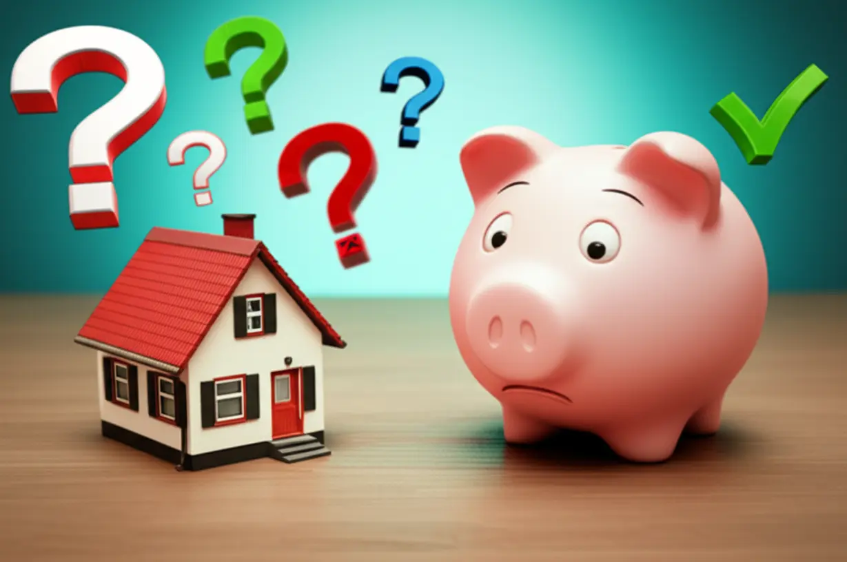 6.27-대출-규제로-혼란스러워하는-귀여운-저금통과-주택-모형