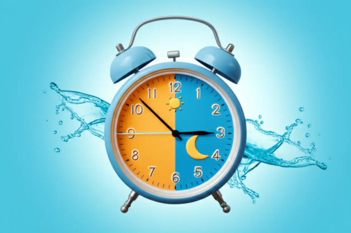 난지-한강공원-물놀이장의-운영-시간을-나타내는-귀여운-시계.-여름철-가족-물놀이-계획을-위한-중요한-정보.